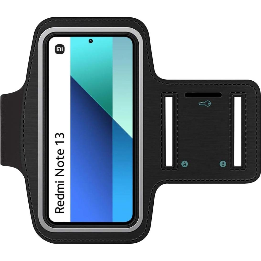 SmartFitness Xiaomi Redmi Note 13 4G Handy Sport Armband, Smartphone Sportarmband, Schwarz
