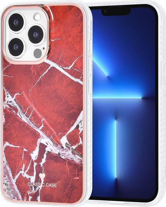 Actual product image UNIQ Accessory Case iPhone 13 Pro - Hardcase protective cover Marble red No.227 (Apple iPhone 13 Pro)