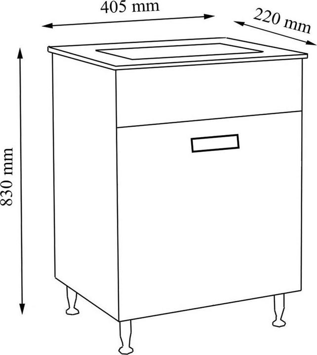Produktbild VCM 2-tlg Badmöbel Set Gäste WC Gästebad Waschplatz Waschtisch klein schmal Landhaus Calaso M