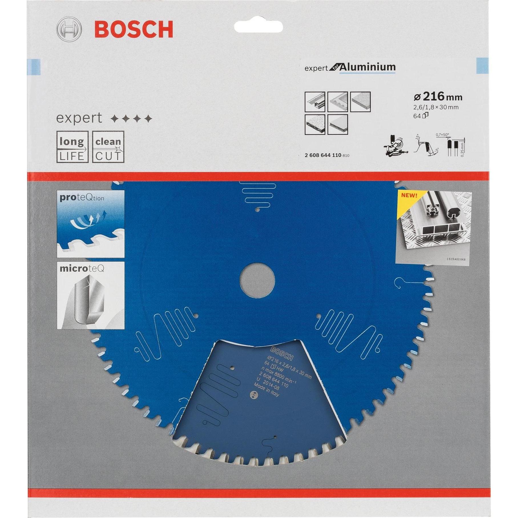 Thumbnail - Bosch Professional Zubehör, Sägeblatt, Kreissägeblatt Expert for Aluminium, 216 x 30 x 2,6 mm, 64