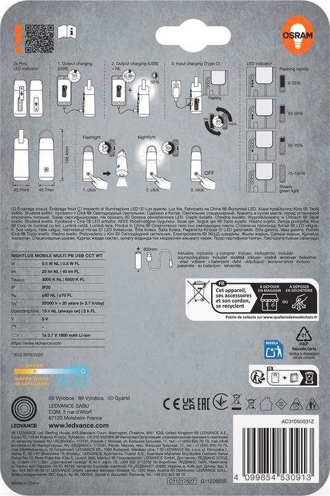 Actual product image Osram NIGHTLUX LANTERN POWERBANK MULTI Power-bank