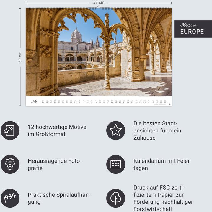 Actual product image Lissabon Edition 2026 (58 x 39 cm)