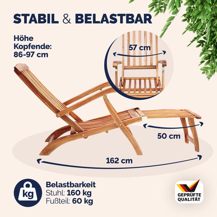 Immagine prodotto Casaria Sedia a sdraio (169 cm)