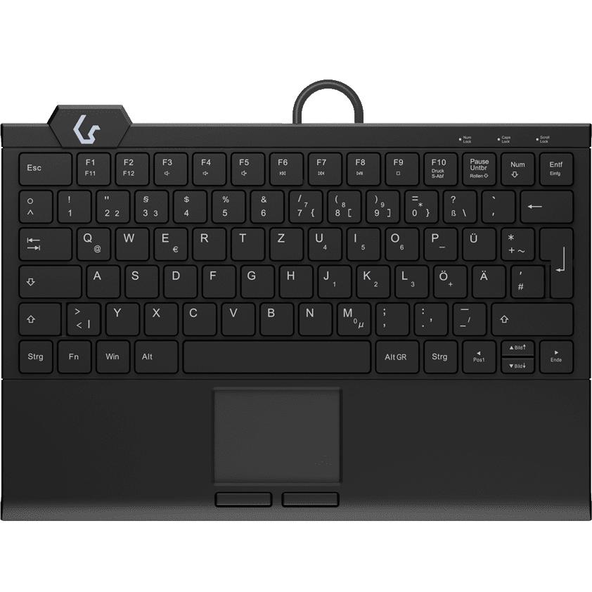 KeySonic KSK-5210ELU (DE) (DE, Kabelgebunden), Tastatur, Schwarz