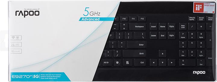 Actual product image Rapoo Kabellose Metall-Tastatur E9270, Schwarz (DE, Cable)