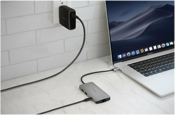 Produktbild Kensington Adapter USB-C GaN Ladegerät USB-C Power Pass (100 W, 1 Port)