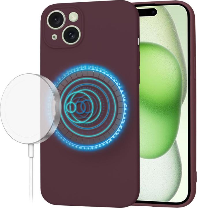 Produktbild Techsuit - SoftFlex MagSafe - iPhone 15 Plus - Plum Red (Apple iPhone 15 Plus)