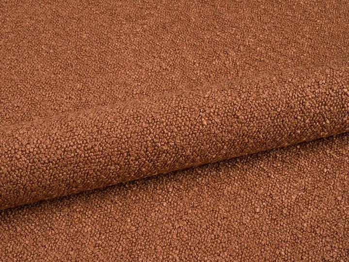 Actual product image Micadoni Boucle Storage Bed with Headboard, "Ovalo", Terracotta, 234x270x96 Made in Europe (180 x 200 cm)