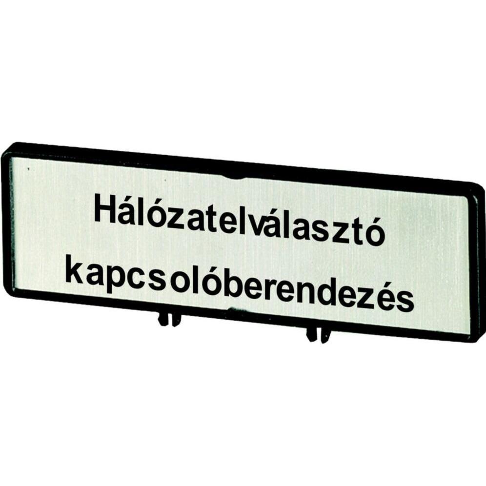 Eaton, Systemstromversorgung, Träger mit Schild, verwendbar für T0, T3, P1, 48 x 17 mm, beschriftet mit zNetz-Trenneinri...