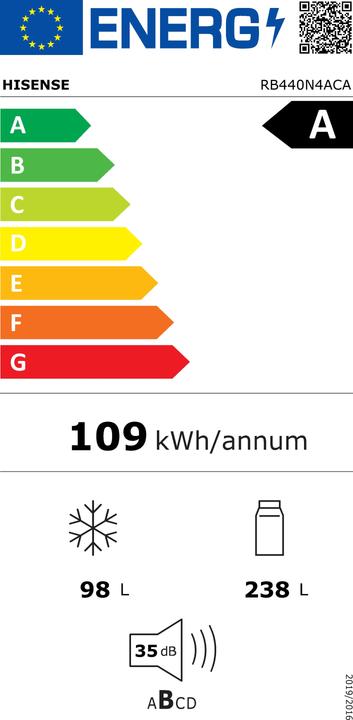Energy Label Hisense RB440N4ACA (336 l)