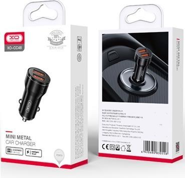 Actual product image xO car charger CC48 2x USB 2,4A black