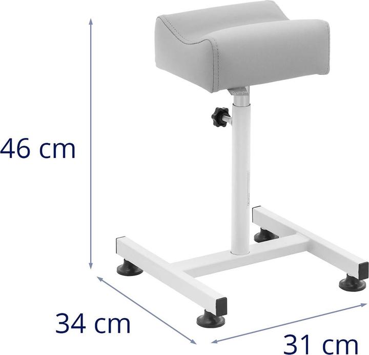 Produktbild Physa Beinstütze Fusspflege Fussstütze Beinauflage Hocker 24 x 22 cm grau bis 80 kg
