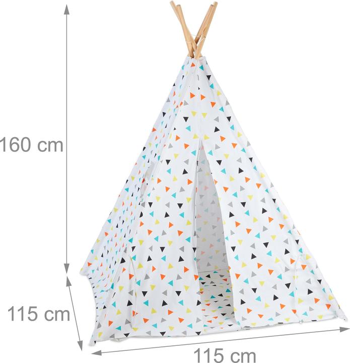 Actual product image Relaxdays Teepee, Play Tent With Flooring