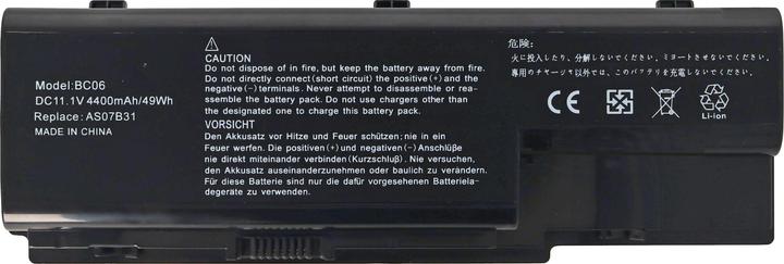 Actual product image AccuCell Battery suitable for ACER Aspire 5310 series, 6530 series, Li-Ion, 11.1V, 4400mAh, 48.8Wh, black (4400 mAh)
