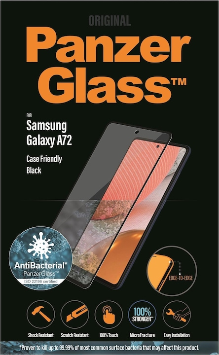Produktbild PanzerGlass Edge to Edge (1 Stück, Samsung Galaxy A72)