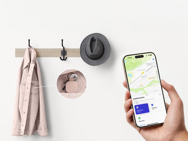 Actual product image Satechi FindAll SchlÃ¼sselanhÃ¤nger aus veganem Leder