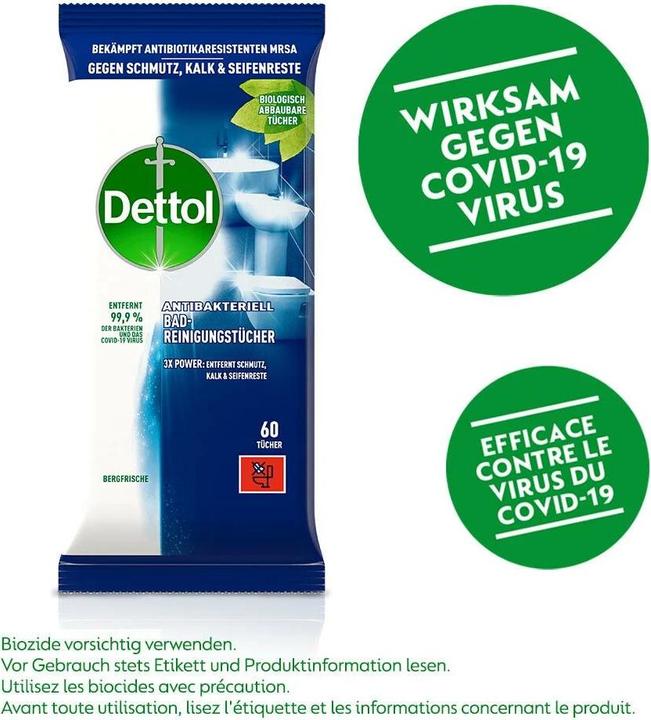 Actual product image Dettol Bathroom cleaning cloths