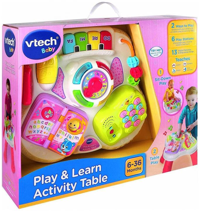 Produktbild VTech 148053 Baby Large Activity Table Pink (English Version) 6+ Months