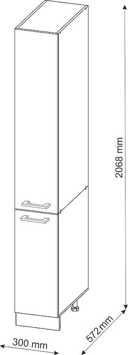 Produktbild Vicco Apothekerschrank R-Line (30 x 57.5 x 207 cm)