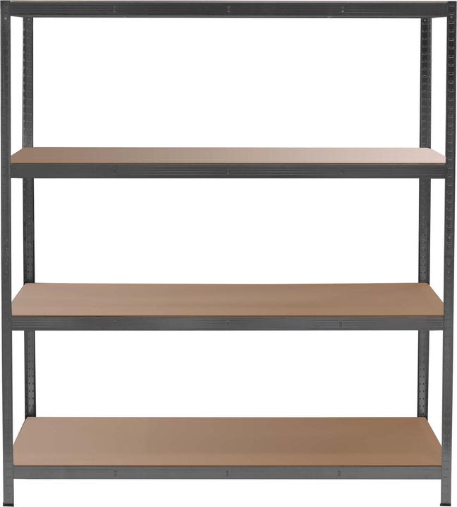 Actual product image Wiltec Heavy-duty shelving, anthracite 160x60x180cm Plug-in shelving, workshop shelving, cellar