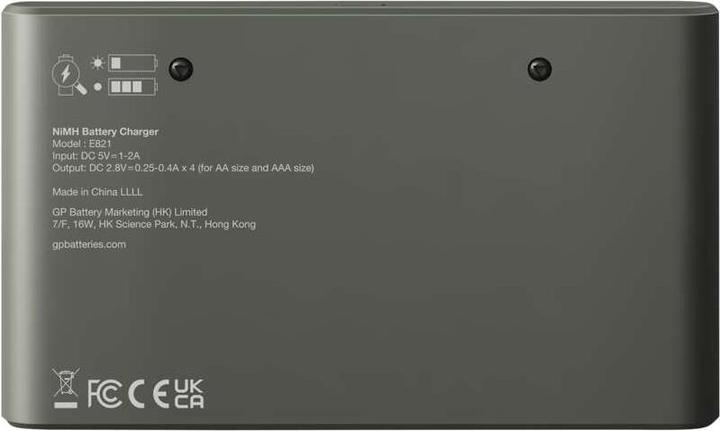 Immagine prodotto GP Batteries Caricabatterie Econ E821 + 4xAA (8 pz., AAA, AA, 2100 mAh, Batteria + Caricabatterie)