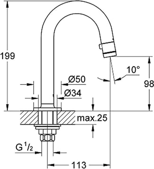 Produktbild Grohe 20201000 Badarmatur
