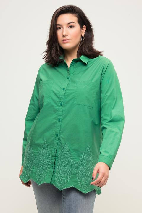Produktbild Studio Untold Hemd, oversized, Saum-Stickerei, Hemdkragen, Langarm (60)