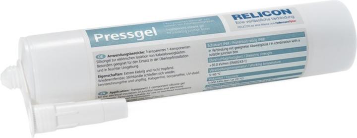 Produktbild HellermannTyton Pressgel Silikon Silikon Dichtmasse Transparent 310 ml (Kunststoffkabelbinder, 230 mm, 1 Stk.)