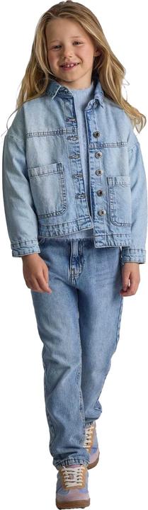 Actual product image Minoti Girls Plain Patch Pocket Denim Jacket (110)