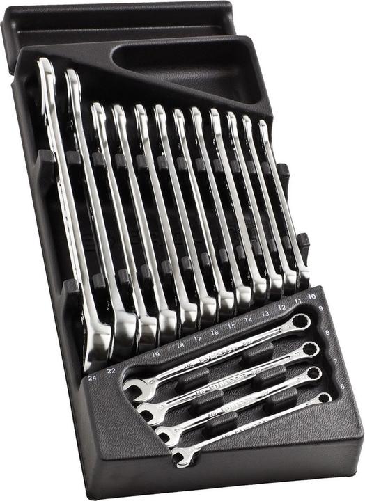 Produktbild Facom Kombischlüssel Schaumstoff (16 mm, 10  mm, 14 mm, 12 mm, 15 mm, 19 mm, 7 mm, 8 mm, 24 mm, 13 mm, 18 mm, 17 mm, 22 mm, 6 mm)