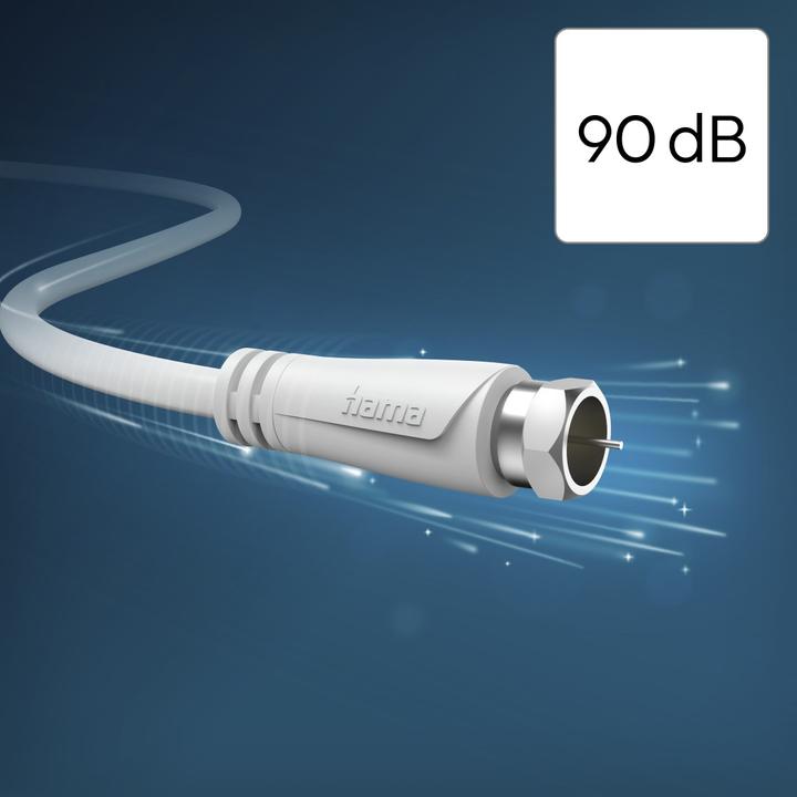 Image du produit Hama Câble de raccordement SAT, fiche F (90 dB, Câble d'antenne)