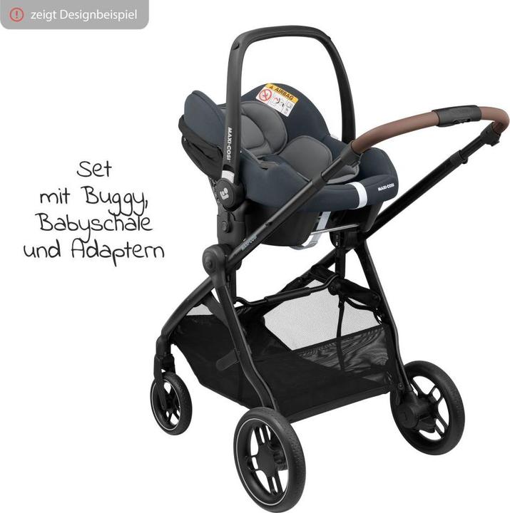 Actual product image Maxi-Cosi Zelia3 Set Essential Graphite (Zelia3 & CabrioFix I-Size & adapter)
