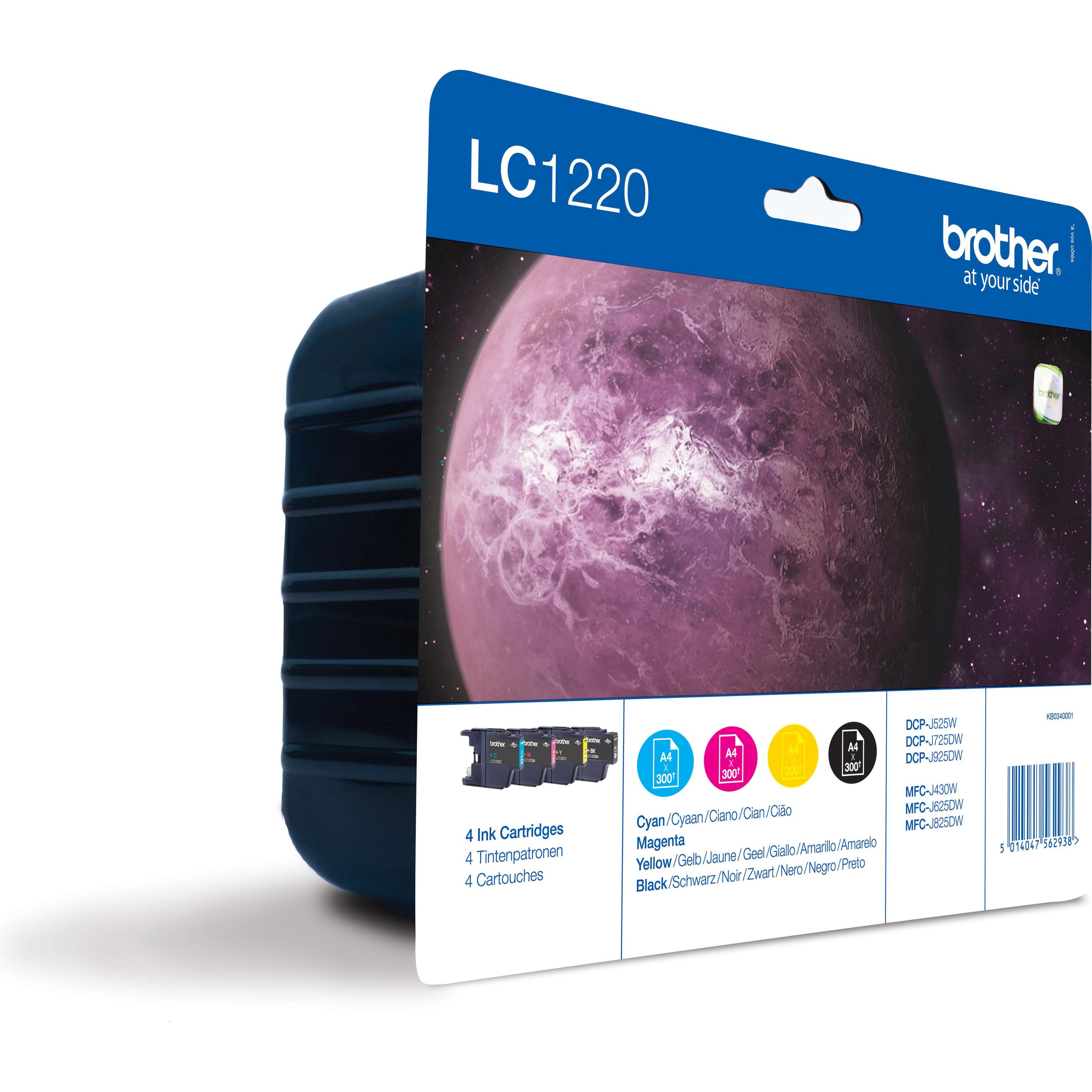 Brother, Druckerpatrone, LC-1220VALBP Value Pack (M, Y, C, BK)