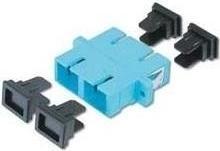Produktbild Digitus SC / SC Duplex Kupplung Farbe aqua Zirkonia Keramikhülse Kunststoffgehäuse Multimode inkl. Schrauben (Netzwerk Kupplung)