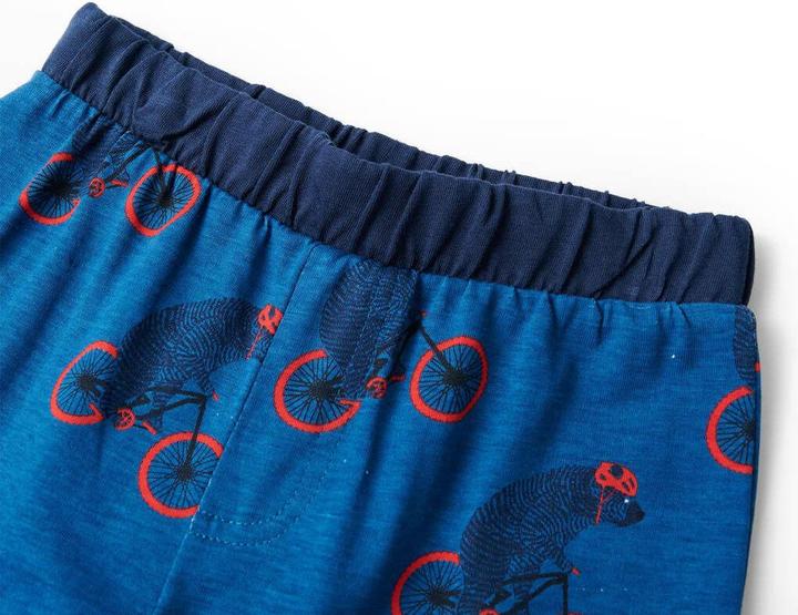 Produktbild vidaXL Kinderpyjama mit Langen Ärmeln Petrolblau 128,Material (128)