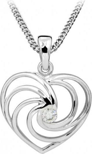 Immagine prodotto Silver Cat Collana con cuore romantico e zircone SC408