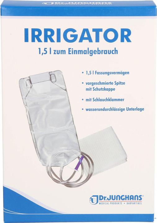Produktbild Dr. Junghans Irrigator 1,5L zum Einmalgebrauch kompl.m.Unterlag, 1 St (1 x)