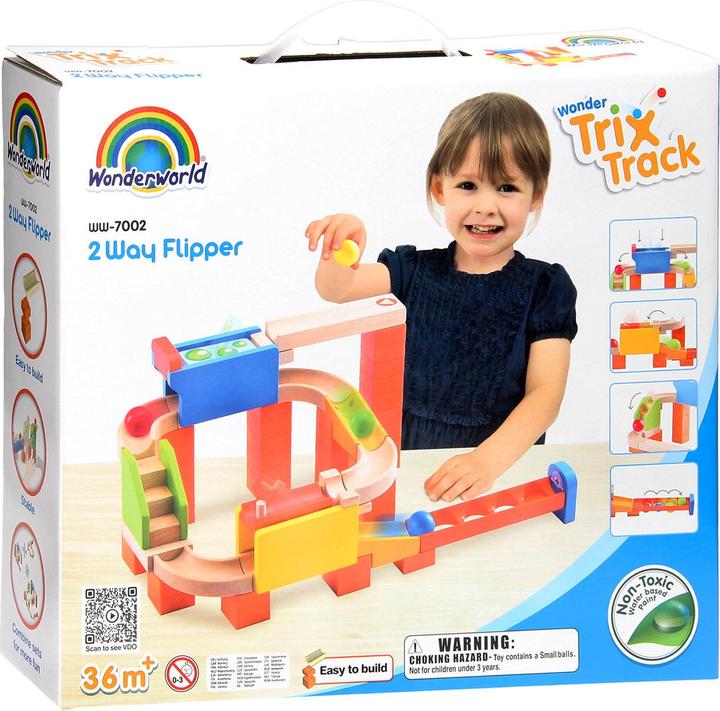 Produktbild Wonderworld WW TrixTrack Kugelbahn 2 Ways Flipper