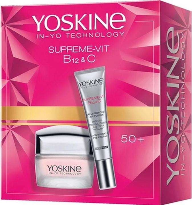 Actual product image Yoskine Yoskineset Supreme-Vit B12c Moisturizing Anti-Wrinkle Cream 50ml And Eye Cream 15ml (Facial care set)