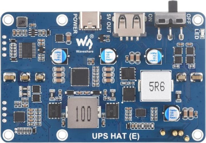 Produktbild WaveShare USV HAT (E) 6A 4x21700 Akkuboard für Raspberry Pi 5/ 4B/ 3B+