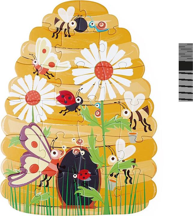 Scratch Puzzle de contour Abeille des deux côtés (20 pièces)