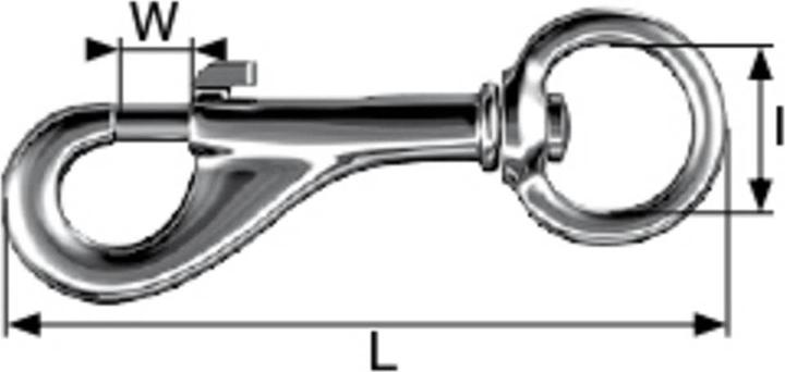 Actual product image Dörner + Helmer Karabinerhaken vernickelt