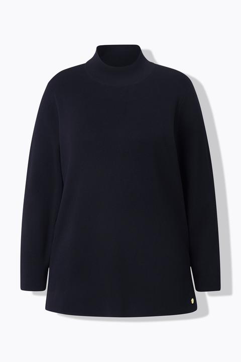 Produktbild Ulla Popken Pullover, Ripp-Stehkragen, Langarm, Feinstrick (60)