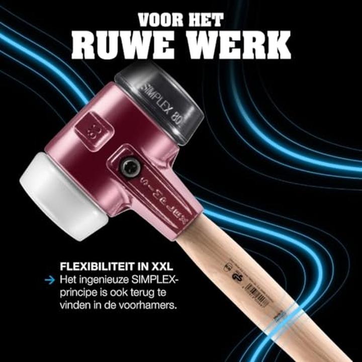 Produktbild Halder Vorschlaghammer 5350g 1000mm Gummi/Superplastik Hickory Simplex (5350 g)