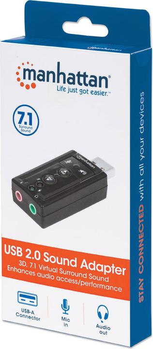 Immagine prodotto Manhattan Adattatore audio 3-D (USB 2.0)