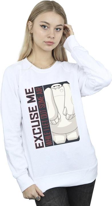Actual product image Disney Womens/Ladies Big Hero 6 Baymax Excuse Me Some Air Sweatshirt (L)