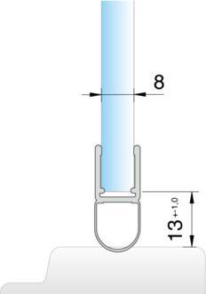 Actual product image Pauli+Sohn Shower door seals 90° 8842