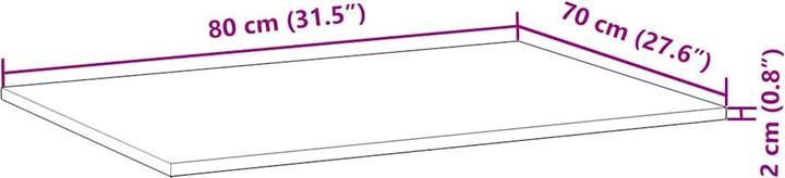 Image du produit vidaXL Schreibtischplatte (80 x 70 cm)