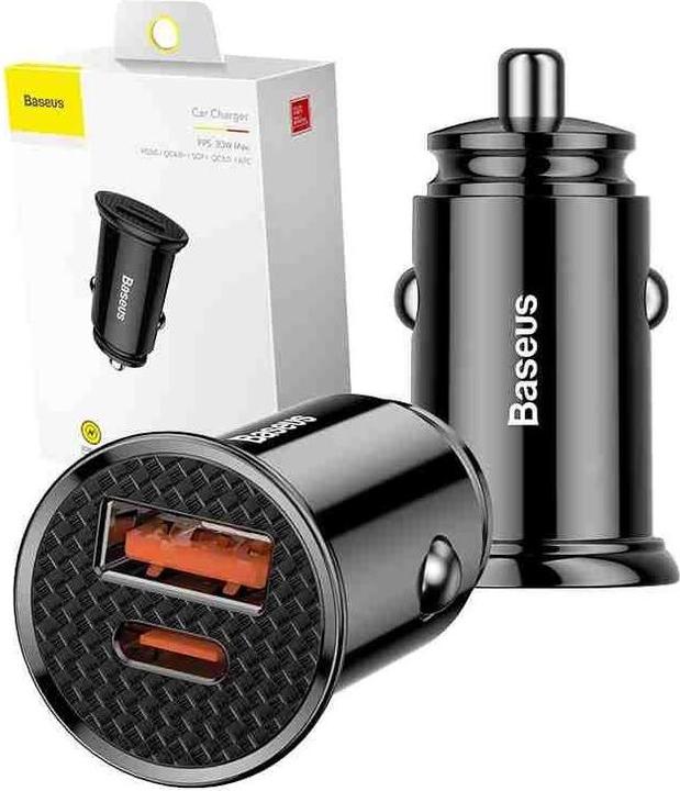 Produktbild Baseus Circular Plastic A+C 30W PPS Car Charger Black