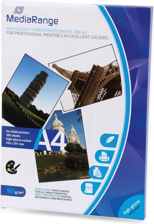 Image du produit MediaRange Papier photo (160 g/m², A4, 100 x)